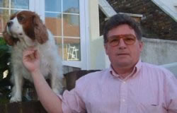 Mr Walsh and Sammy the dog